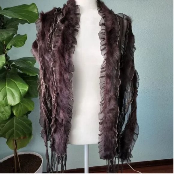 Handmade Unique Boho Scarf Beautiful Style - Brown - Picture 2 of 9